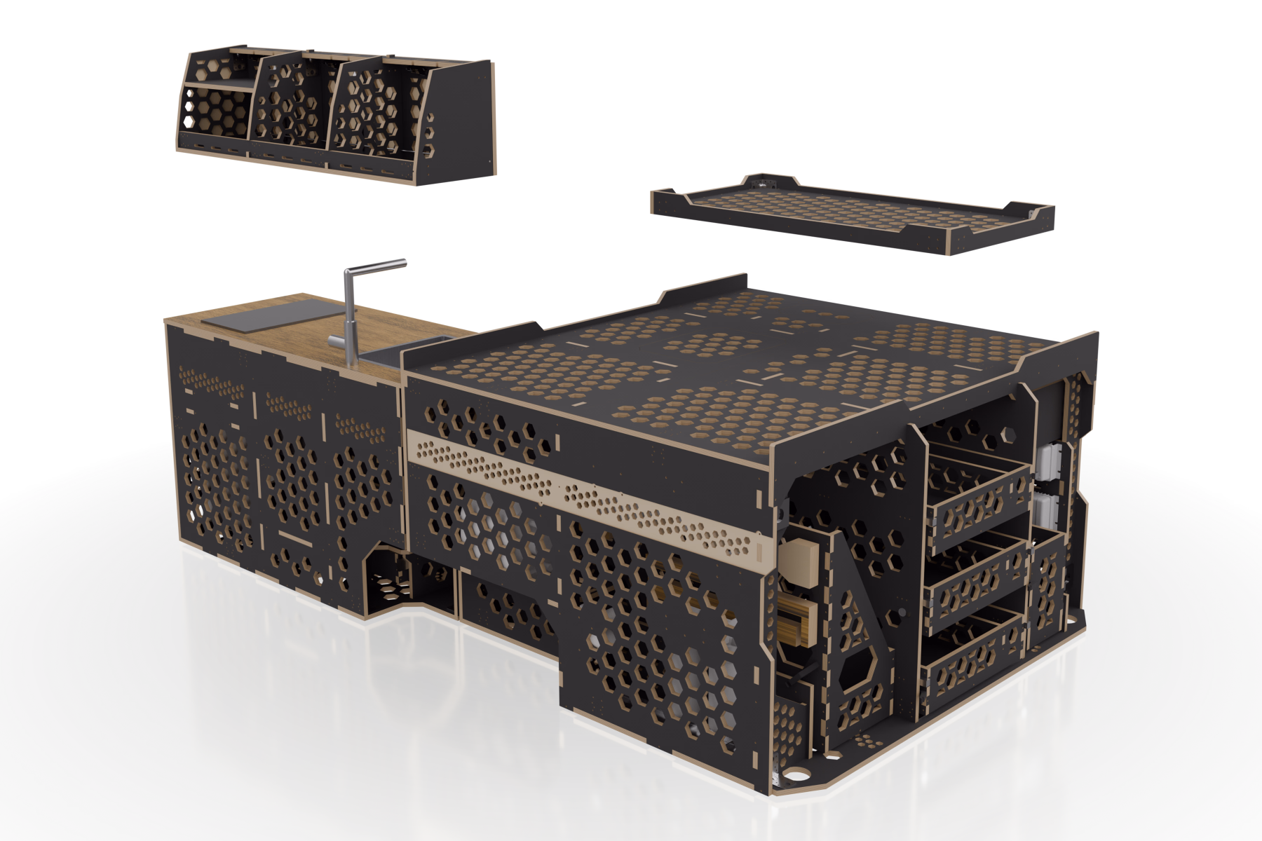 CAD-Render — Gesamtausbau, Ansicht Backbord